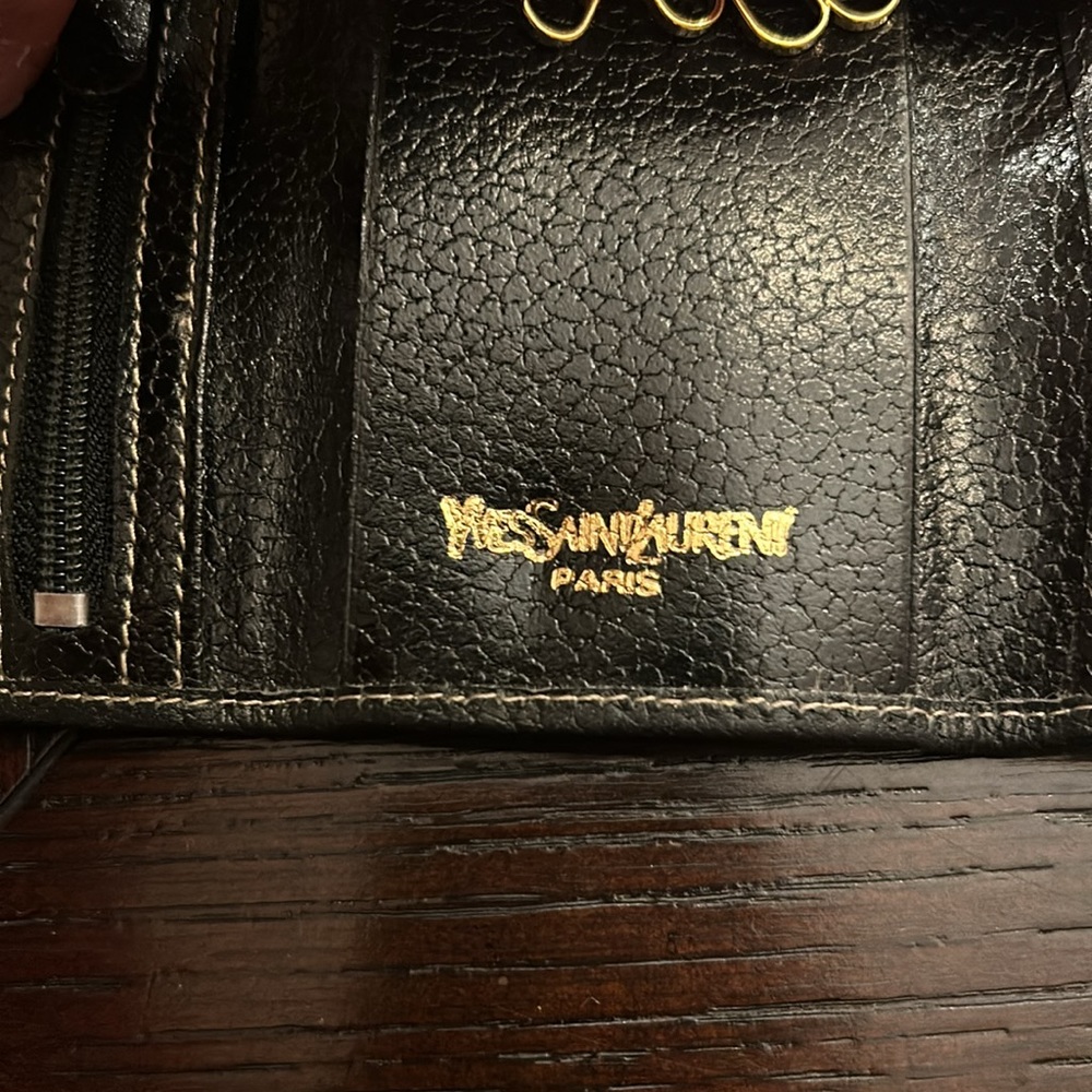 Authentic Ysl Yvessaintlaurent Three Fold Wallet - image 4